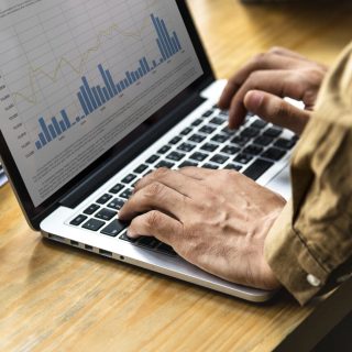 Business people working on a laptop